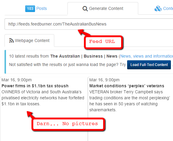 auto posting feed content curation