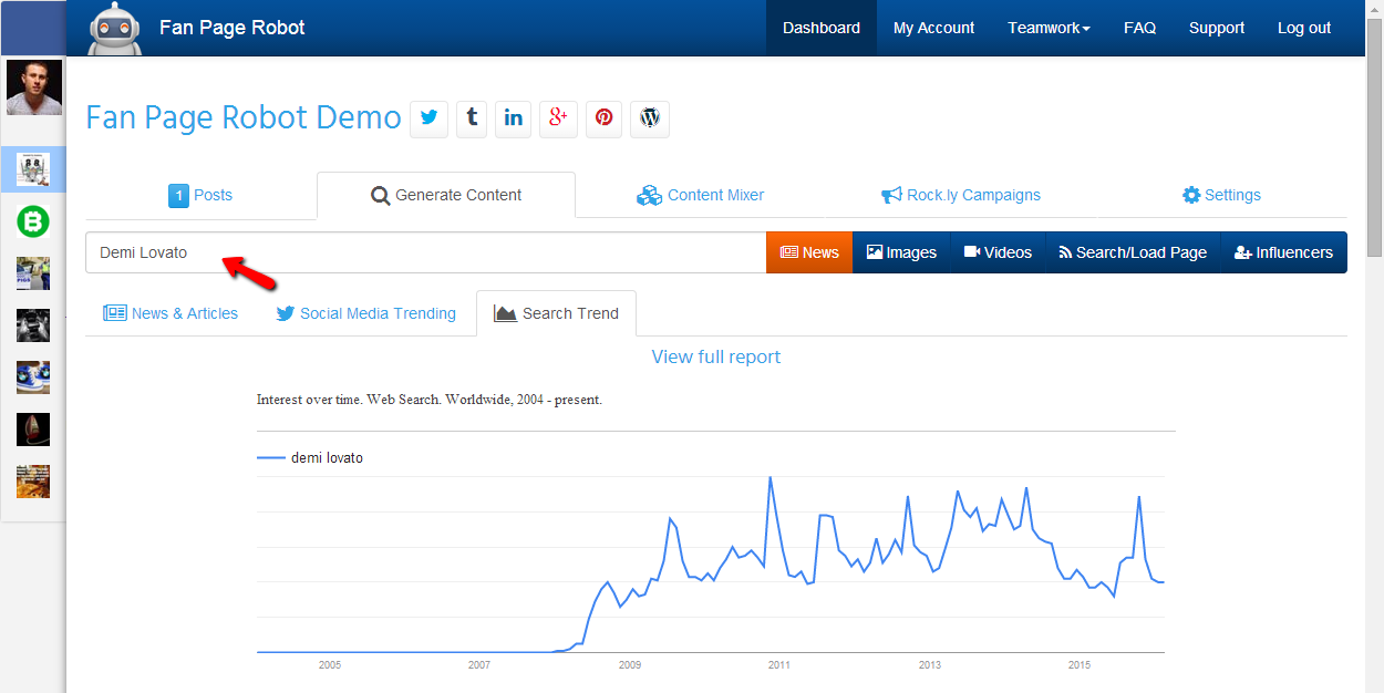 social media search trend